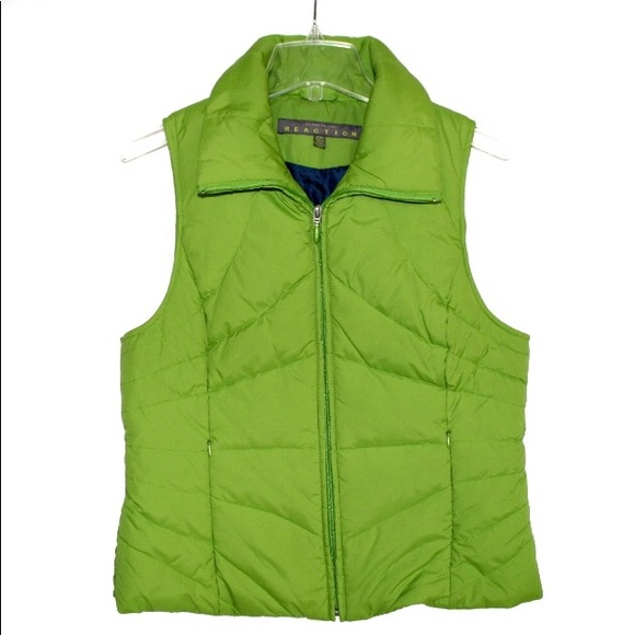 Kenneth Cole Reaction Jackets & Blazers - Kenneth Cole Reaction Green Puffer Vest Size M